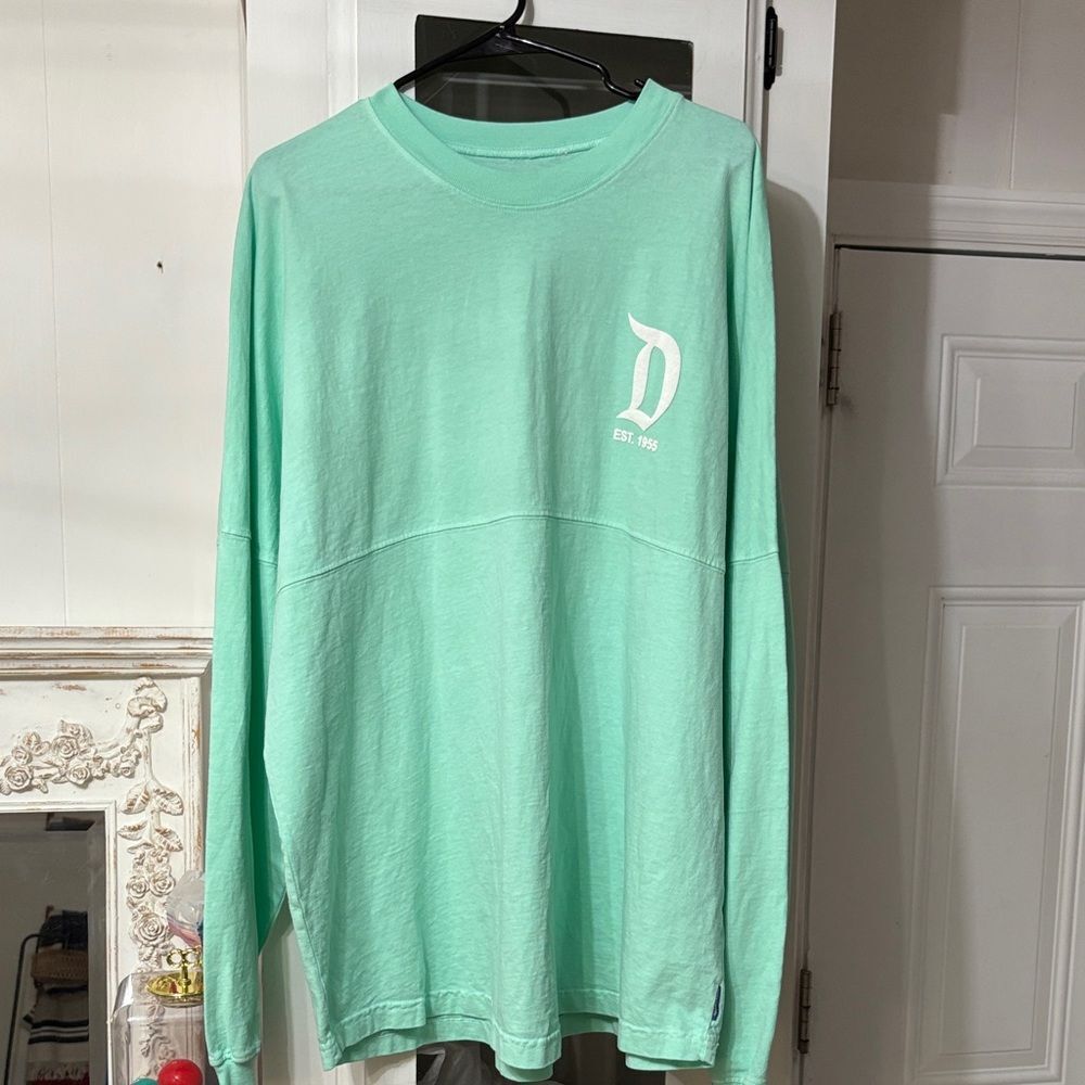 DISNEY Disneyland Resort Spirit Jersey Long Sleeved Mint Green Size XXL Unisex